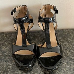Via Spiga Vero Cuoio Strappy Black Heels